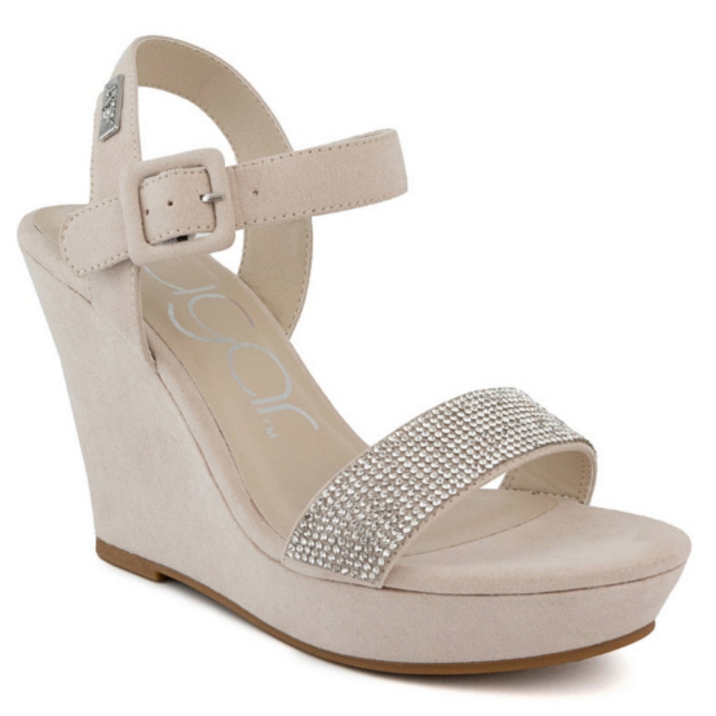 Sugar Women's Special Occasion Chili Nude Wedge Dress Sandals. Size9 Nwt